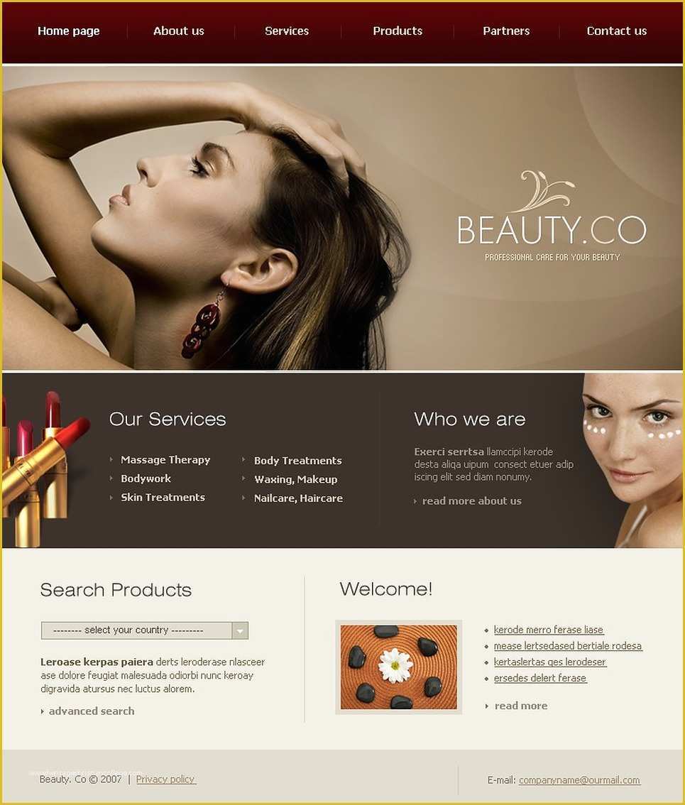 Hair Salon Website Design Templates Free Of Beauty Salon Website Template Web Design Templates