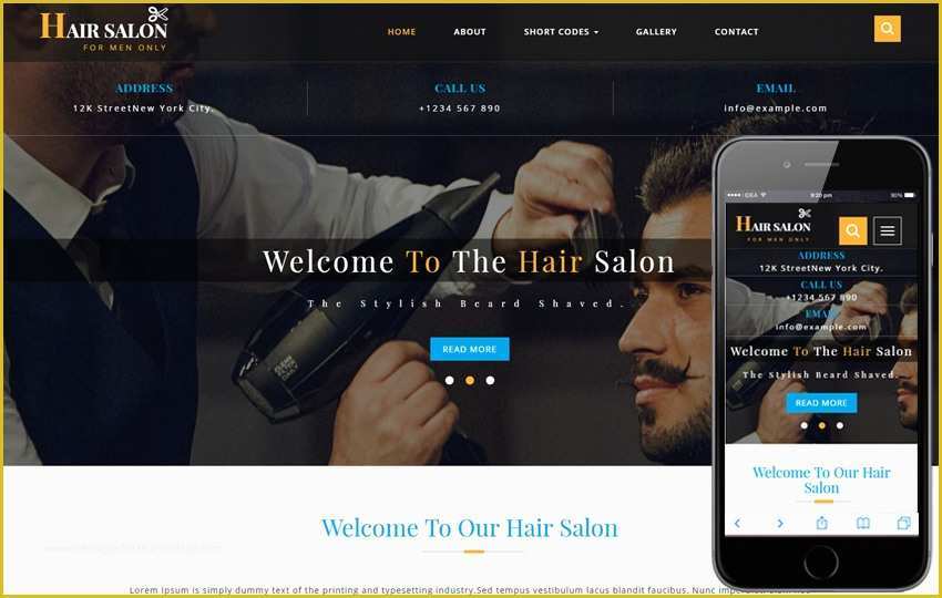 Hair Salon Website Design Templates Free Of Free Responsive Mobile Website Templates Designs