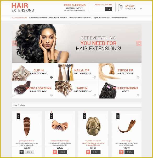 Hair Salon Website Design Templates Free Of Hair Extension Website Template 8 Salon Magento themes