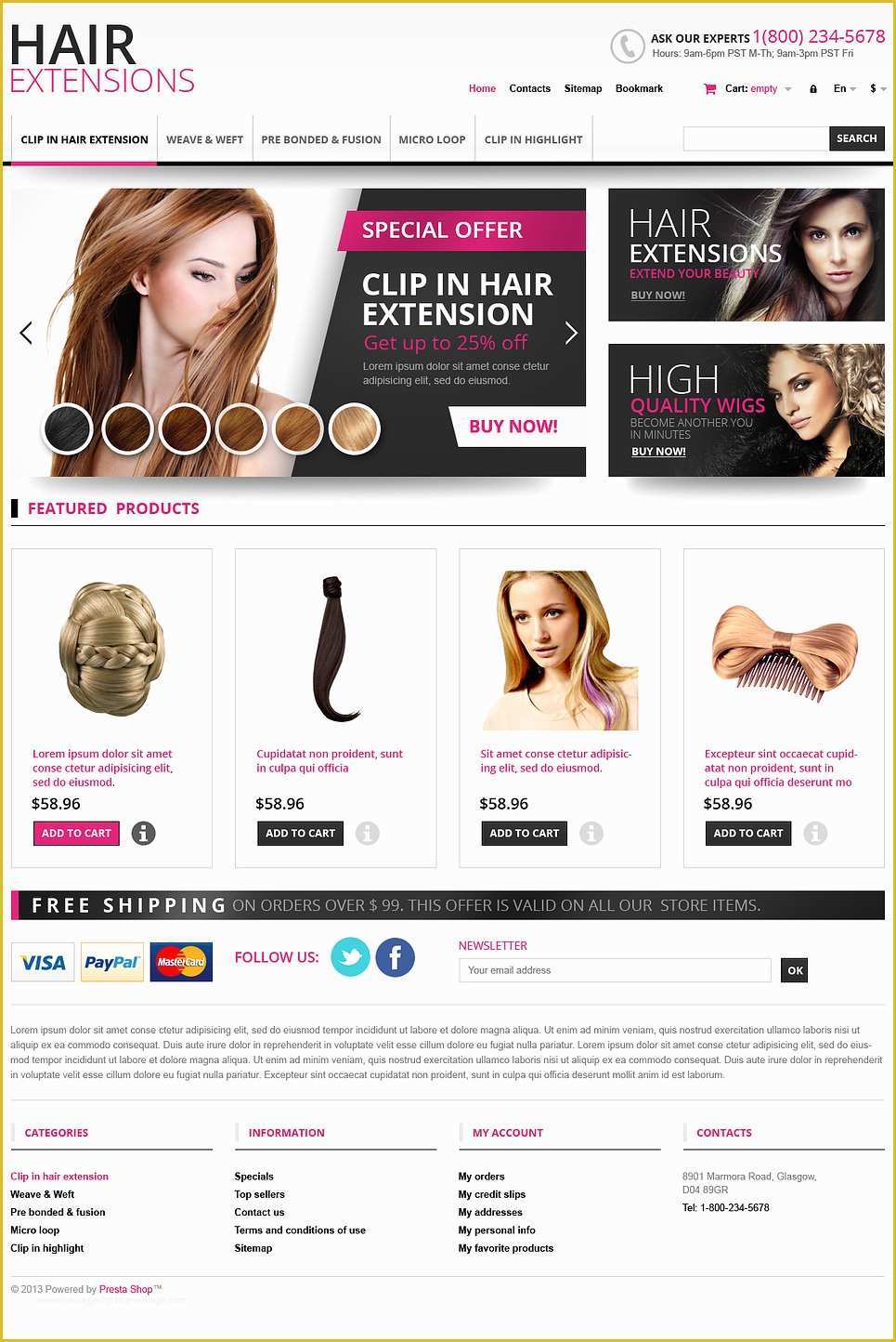 Hair Salon Website Design Templates Free Of Hair Extension Website Template Responsie Hair Extensions