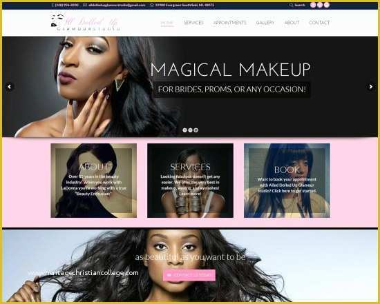 Hair Salon Website Design Templates Free Of Mobile Hair Salon Website Design Setmysite