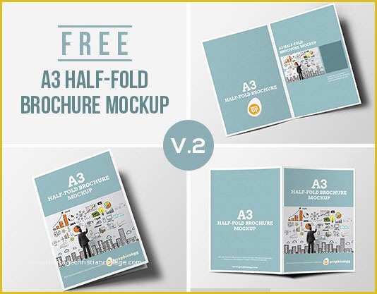 Half Fold Brochure Template Free Of 75 Free Brochure Mockup Templates for Your Designs