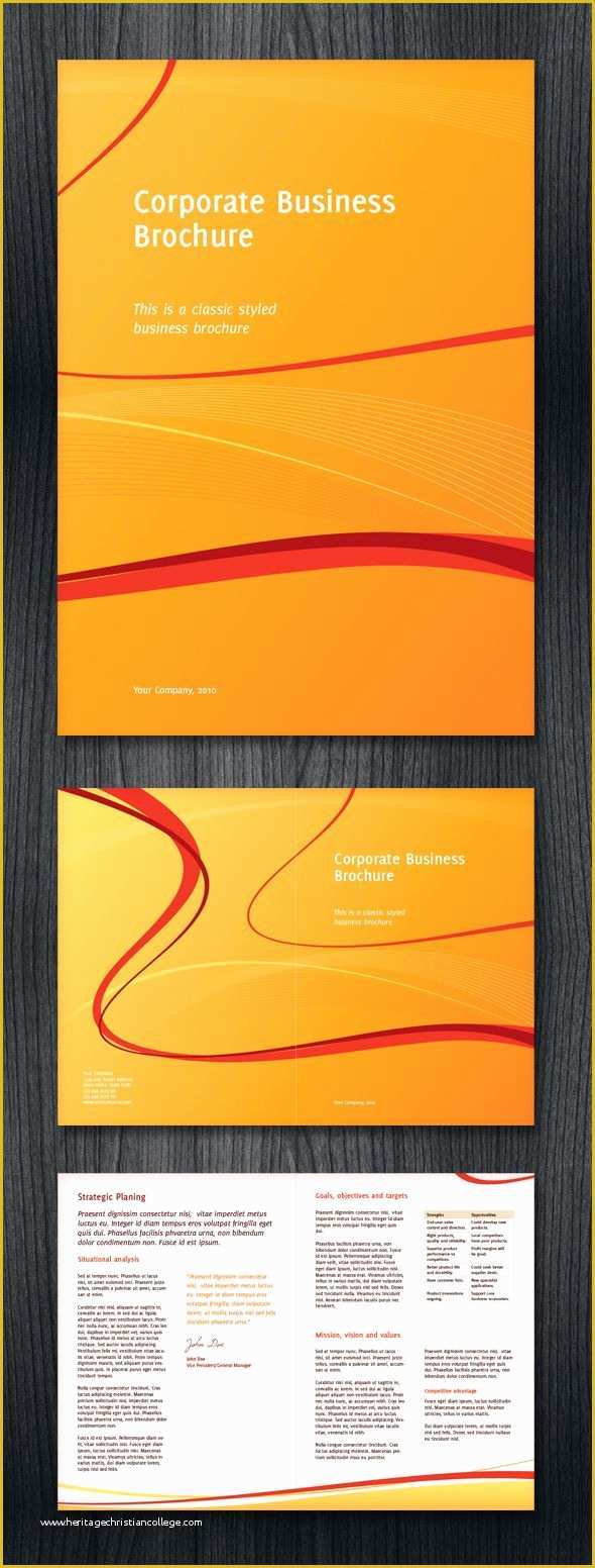 Half Fold Brochure Template Free Of Half Fold Corporate Business Brochure