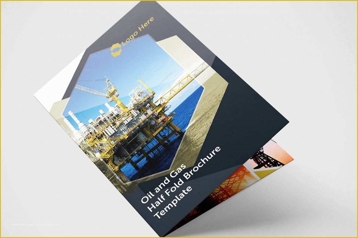 Half Fold Brochure Template Free Of Half Fold Oil and Gas Brochure Template