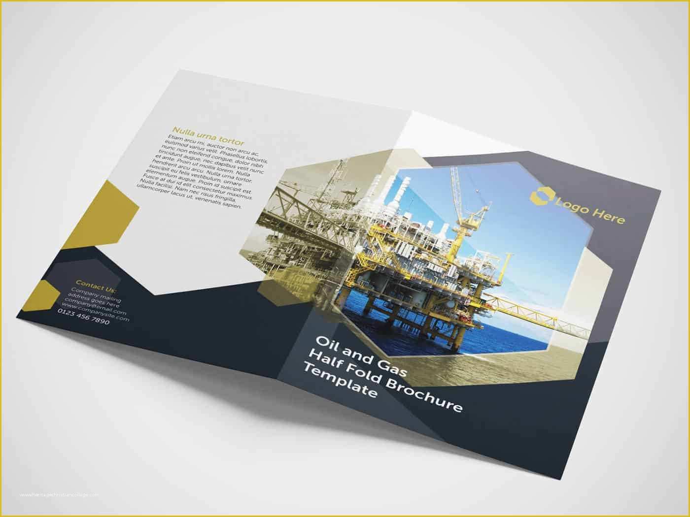 Half Fold Brochure Template Free Of Half Fold Oil and Gas Brochure Template On Vectogravic Design