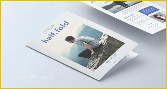 Half Fold Brochure Template Free Of Half Fold Psd 8 5x11 Inch Mockup