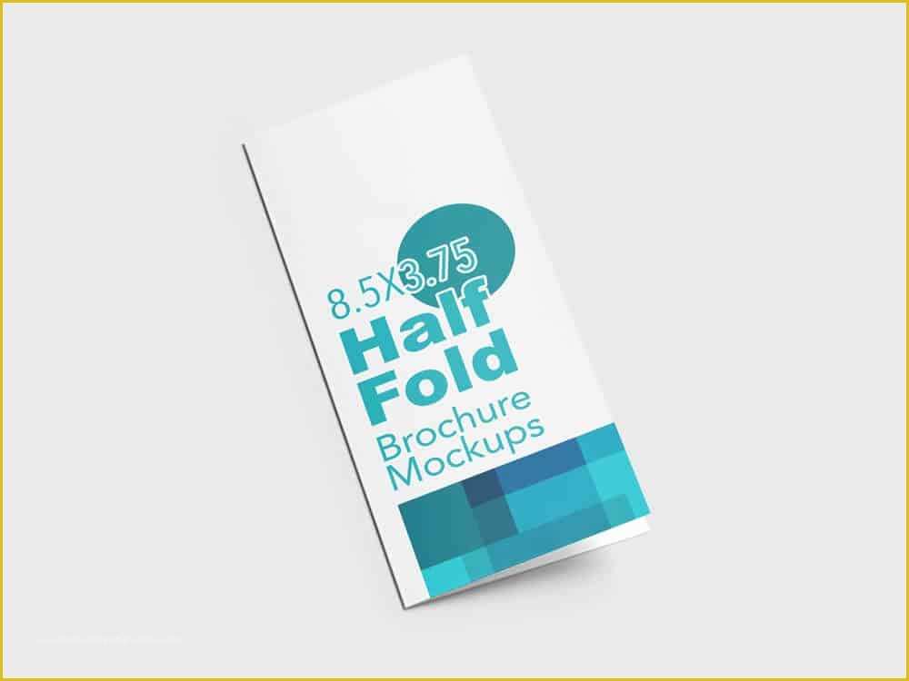Half Fold Brochure Template Free Of Half Fold Vertical Brochure Mockups On Vectogravic Design