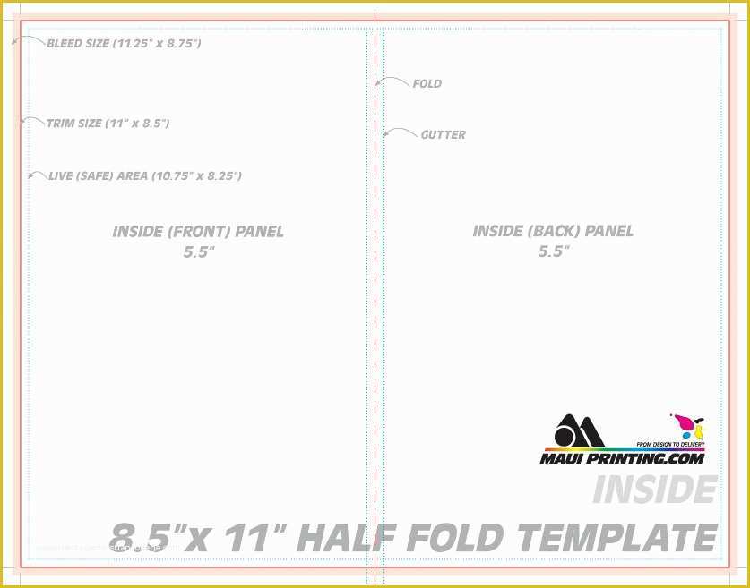 Half Fold Brochure Template Free Of Maui Printing Pany Inc 8 5 X 11 Half Fold Brochure