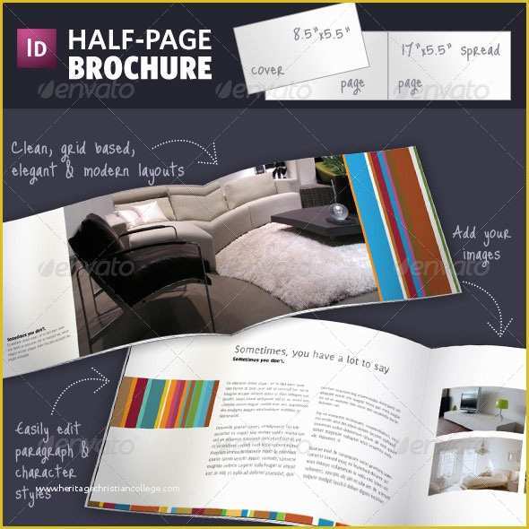 Half Page Flyer Template Free Of 50 Business Brochure Templates Template
