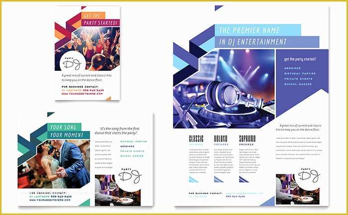 Half Page Flyer Template Free Of Dj Flyer &amp; Ad Template Word &amp; Publisher