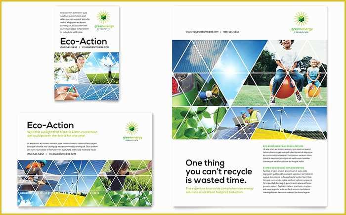 Half Page Flyer Template Free Of Green Energy Consultant Flyer & Ad Template Design