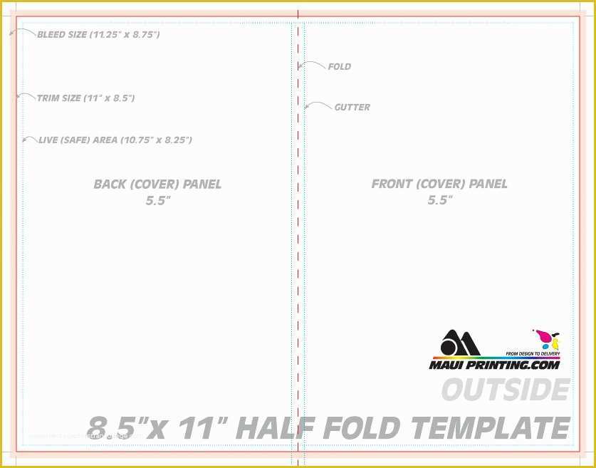 Half Page Flyer Template Free Of Maui Printing Pany Inc 8 5 X 11 Half Fold Brochure