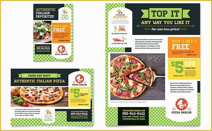 Half Page Flyer Template Free Of Pizza Parlor Flyer &amp; Ad Template Design