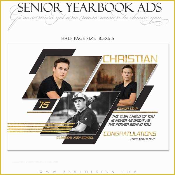 Half Page Flyer Template Free Of Senior Yearbook Ads for Shop