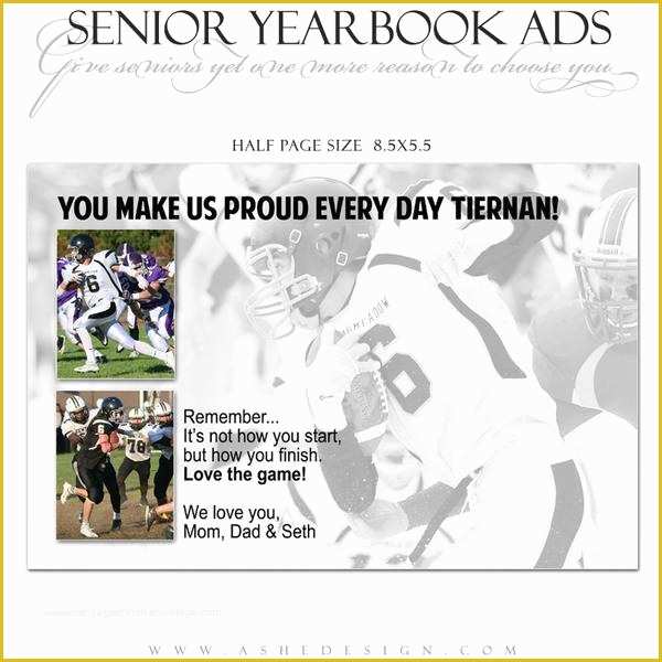 Half Page Flyer Template Free Of Senior Yearbook Ads for Shop