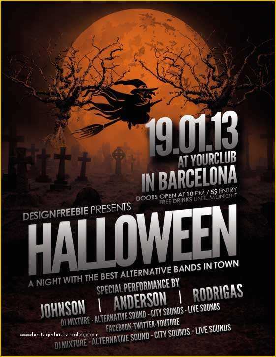 Halloween Flyer Template Free Of Download Free Halloween Flyer Psd Templates for Shop