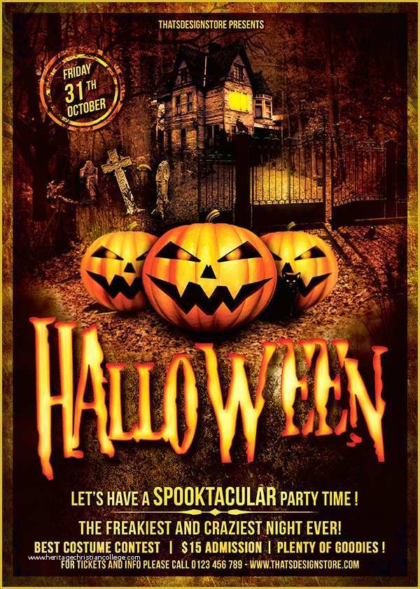 Halloween Flyer Template Free Of Free Halloween Flyer Templates Ktunesound