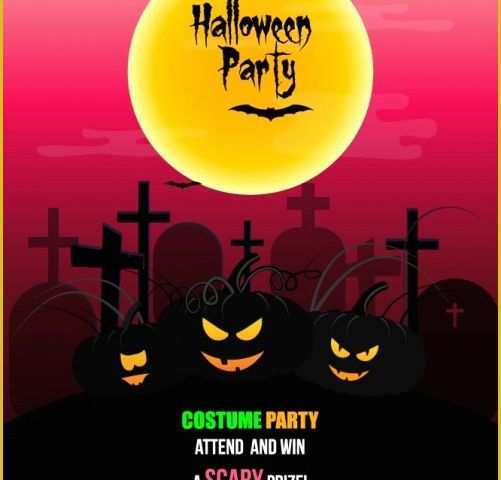 Halloween Flyer Template Free Of Halloween Party Flyer Template Costume Party Vector