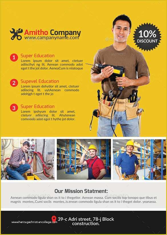 Handyman Flyer Template Free Of 15 Best Handyman Flyer Templates & Designs