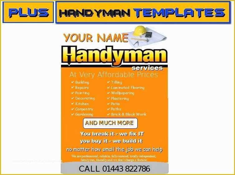 Handyman Flyer Template Free Of Handy Man Leaflets Flyer Business Cards Business Start Up