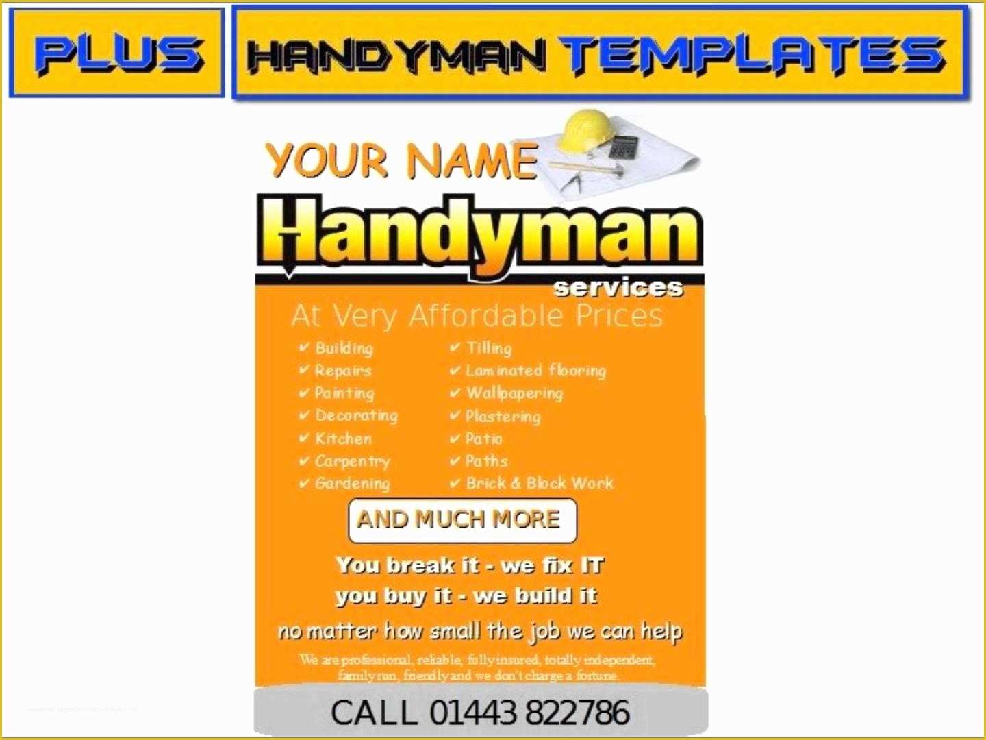 Handyman Flyer Template Free Of Handyman Business Cards Samples Handyman Business Cards