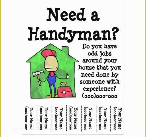 Handyman Flyer Template Free Of Handyman Flyer