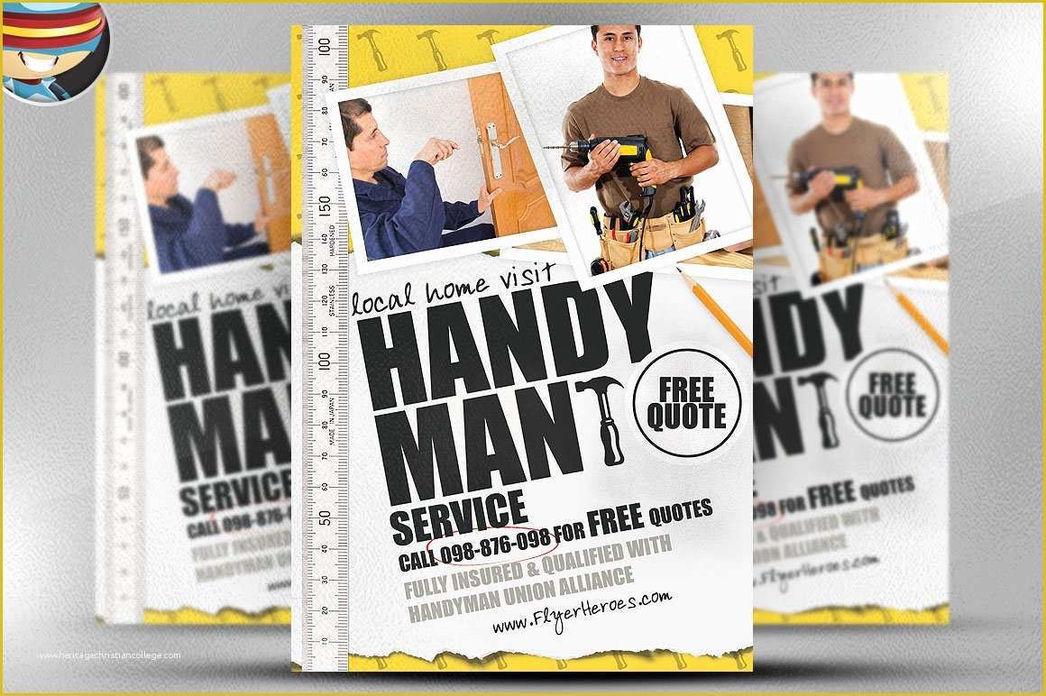 Handyman Flyer Template Free Of Handyman Flyer Template Flyer Templates Creative Market