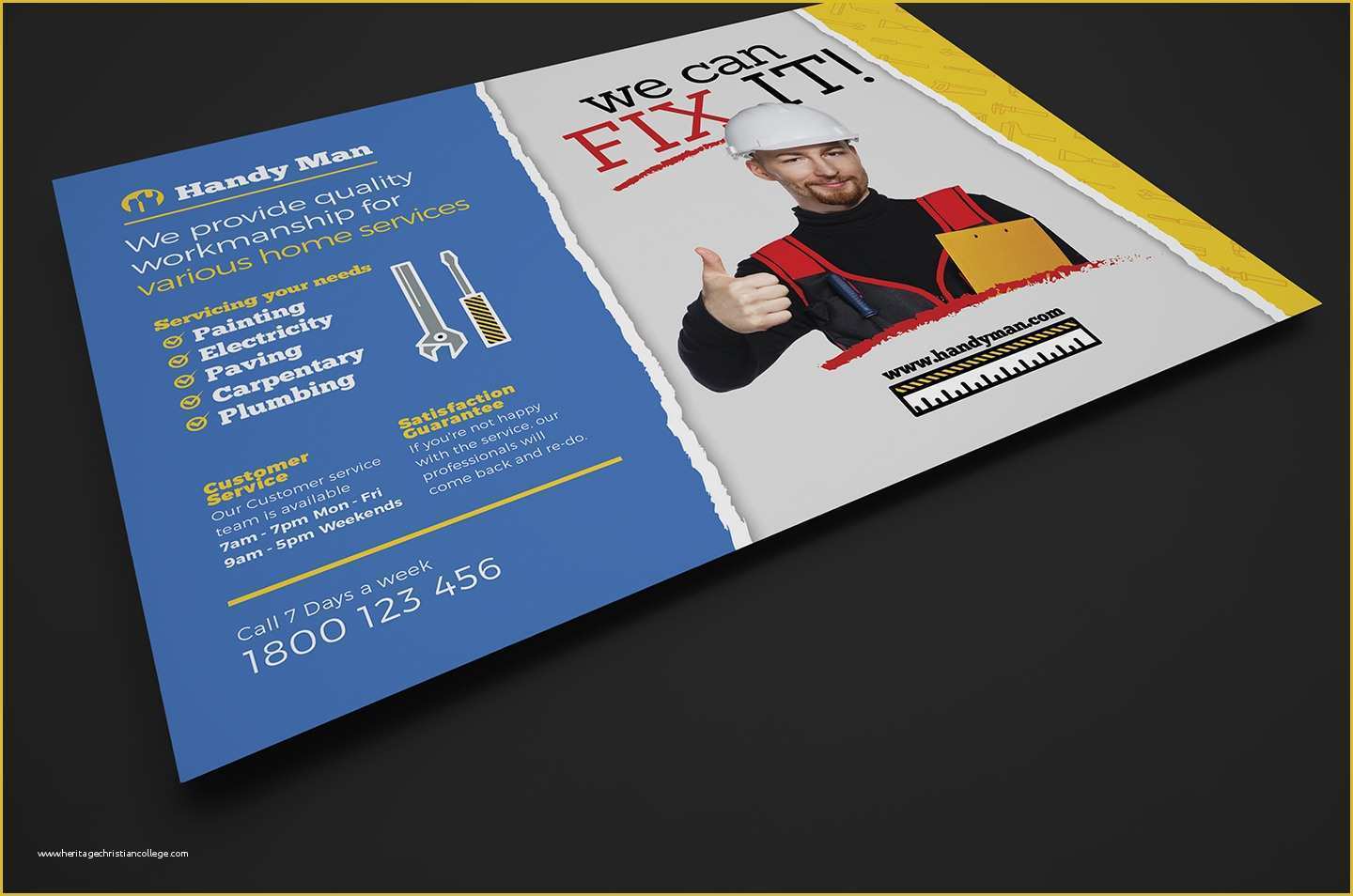 Handyman Flyer Template Free Of Handyman Flyer Template for Shop &amp; Illustrator