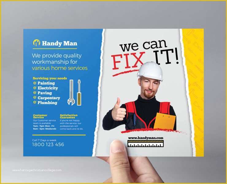 Handyman Flyer Template Free Of Handyman Flyer Template In Psd Ai & Vector Brandpacks