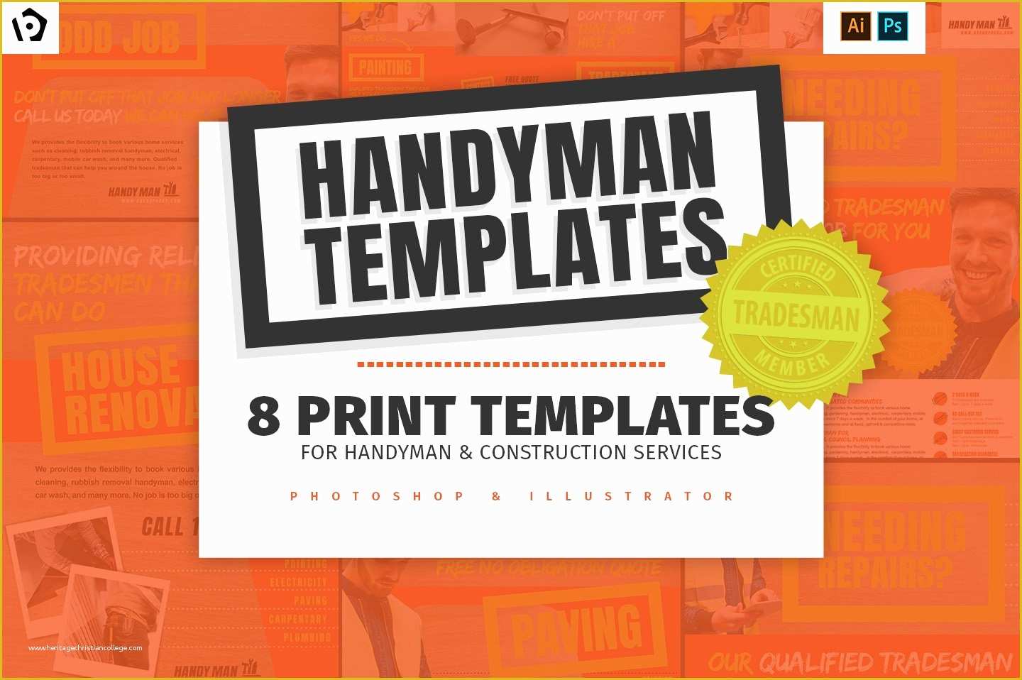 Handyman Flyer Template Free Of Handyman Templates Pack V2 Flyer Templates Creative Market