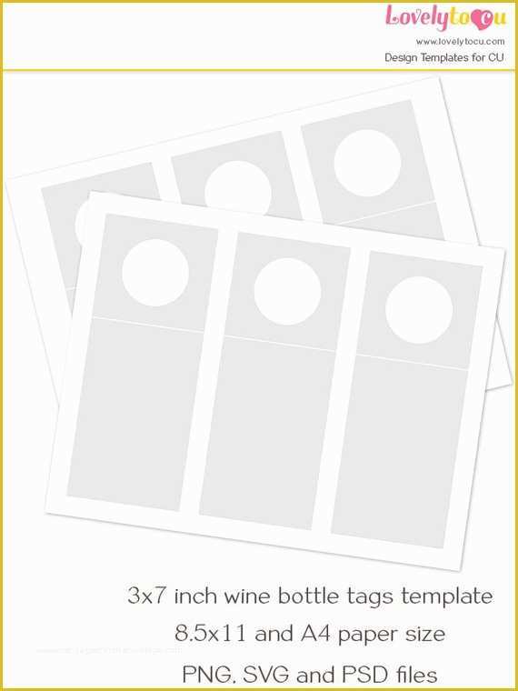 Hang Tag Template Free Of Wine Bottle Hang Tag Template Printable Blank Craft Sheet