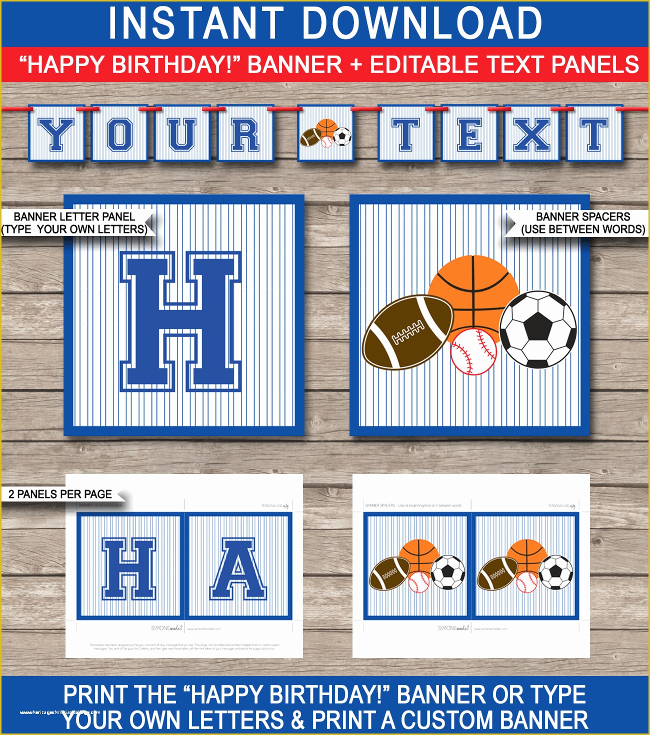 Happy Birthday Banner Template Free Of All Star Sports Party Banner Template
