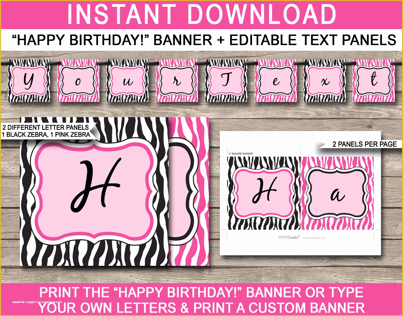 happy-birthday-banner-template-free-of-pink-zebra-birthday-banner