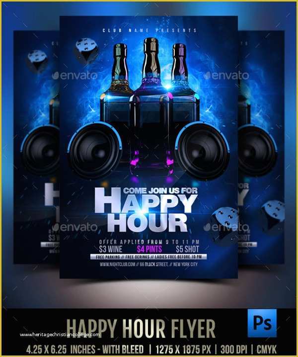 Happy Hour Flyer Template Free Of 23 Happy Hour Flyer Templates Psd Vector Eps Jpg