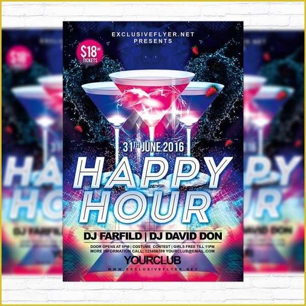 Happy Hour Flyer Template Free Of 23 Happy Hour Flyer Templates Psd Vector Eps Jpg