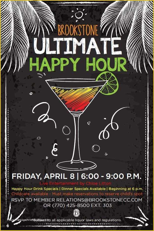 Happy Hour Flyer Template Free Of Happy Hour event Flyer Poster Template Misc