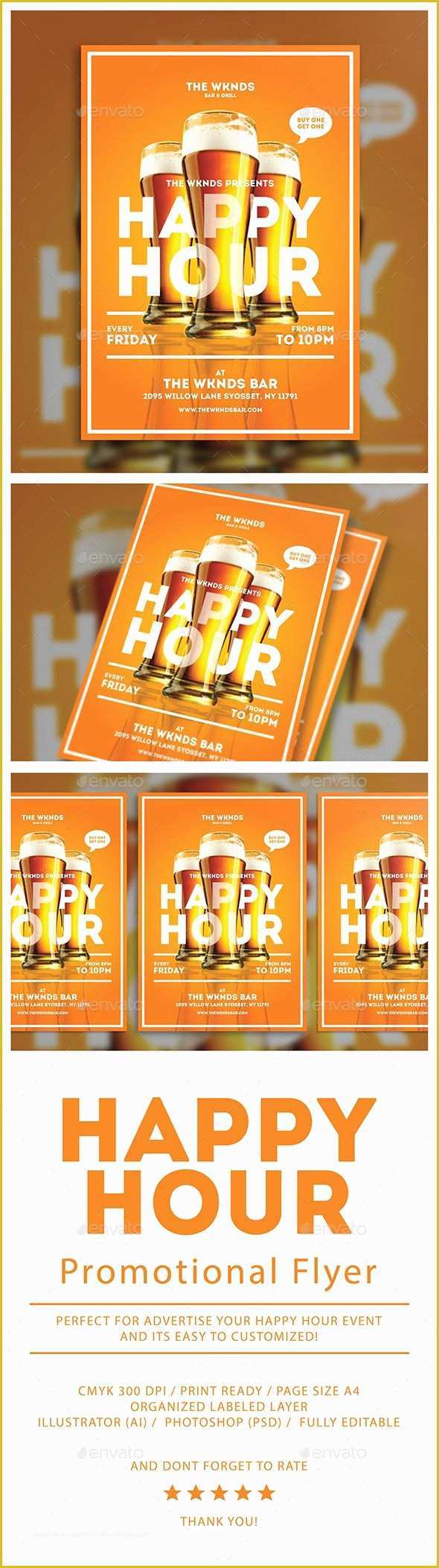 Happy Hour Flyer Template Free Of Happy Hour Flyer