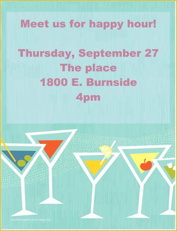 Happy Hour Flyer Template Free Of Printable event and Promotion Signs