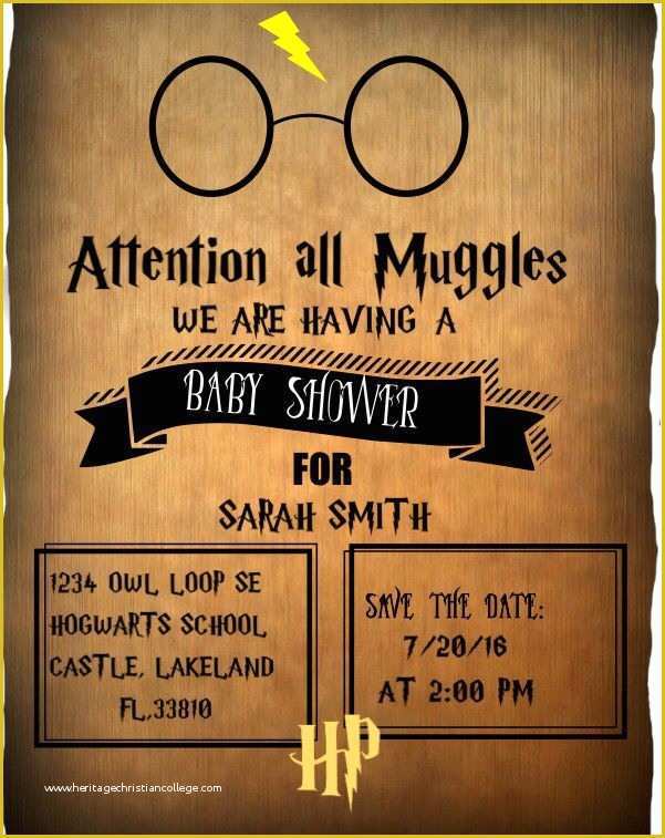 Harry Potter Baby Shower Invitation Template Free Of 441 Best Images About Invitations On Pinterest