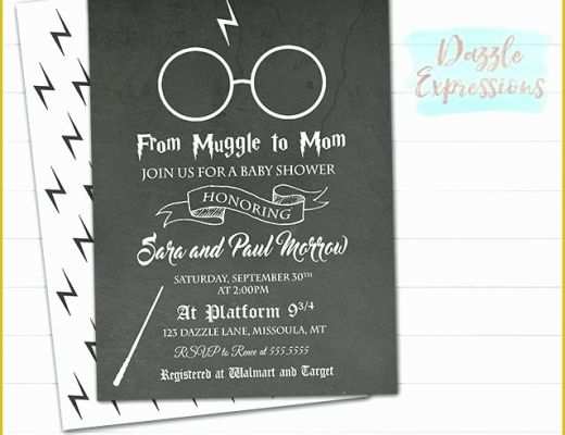 Harry Potter Baby Shower Invitation Template Free Of Harry Potter Baby Shower Invitations Harry Potter Baby