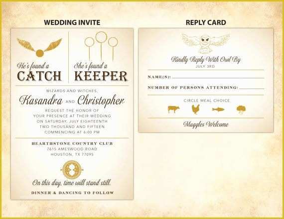 Harry Potter Baby Shower Invitation Template Free Of Harry Potter Wedding Invitation & Rsvp Card Diy