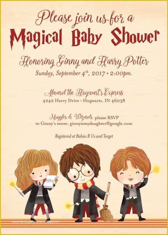 Harry Potter Baby Shower Invitation Template Free Of if You are Hosting A Harry Potter themed Baby Shower