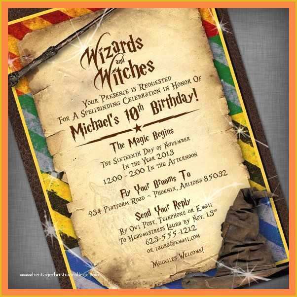 Harry Potter Invitation Template Free Of 11 Harry Potter Invitation Template