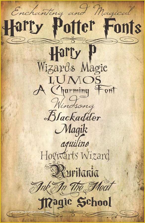 Harry Potter Invitation Template Free Of 15 Harry Potter Fonts Otf Ttf
