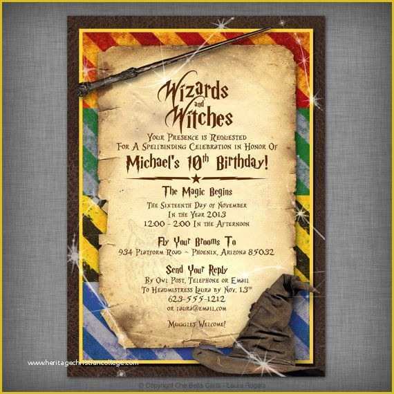 Harry Potter Invitation Template Free Of Best 25 Harry Potter Invitations Ideas On Pinterest