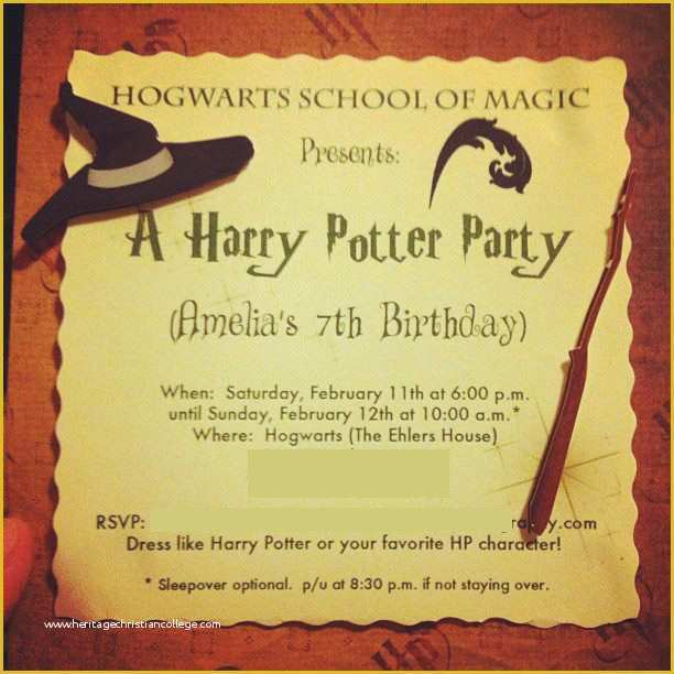 Harry Potter Invitation Template Free Of Free Printable Harry Potter Birthday Invitations Printable