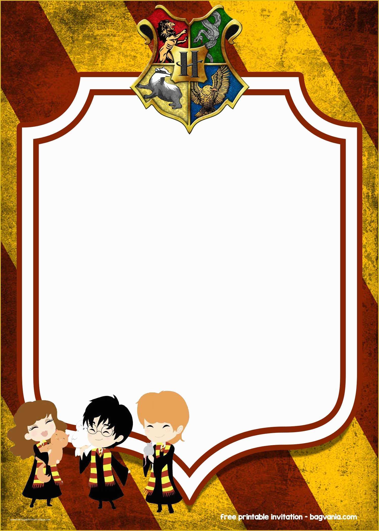 Harry Potter Invitation Template Free Of Free Printable Harry Potter Invitation Templates – Free