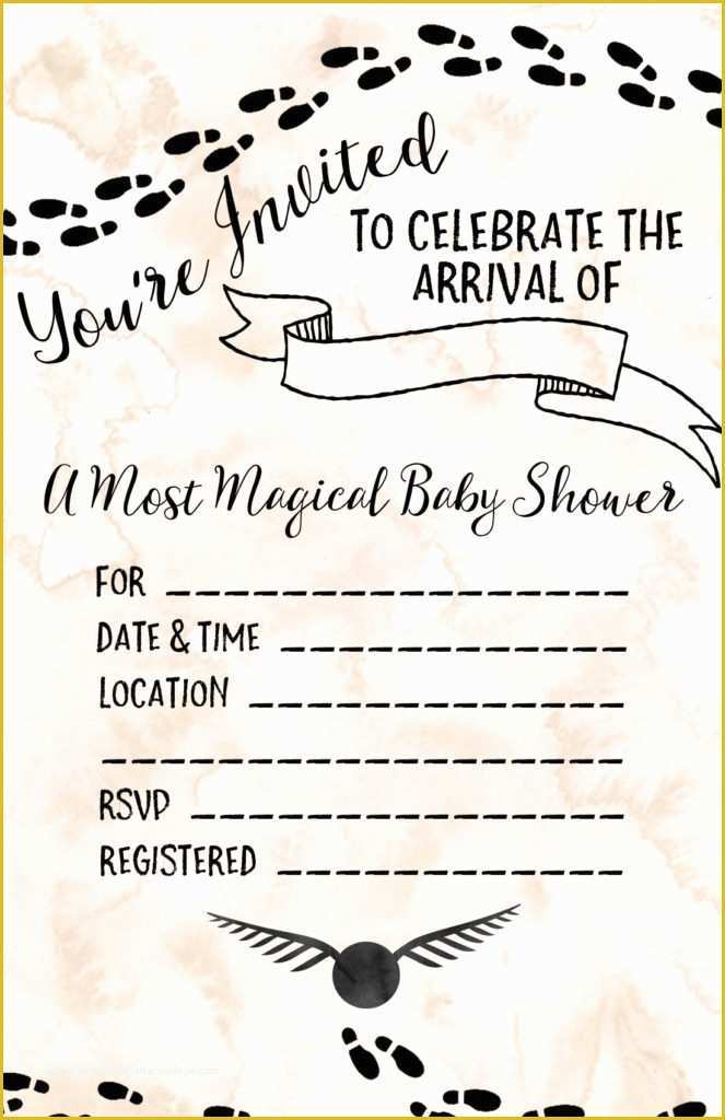 Harry Potter Invitation Template Free Of Harry Potter Baby Shower Ideas & Free Printables Our
