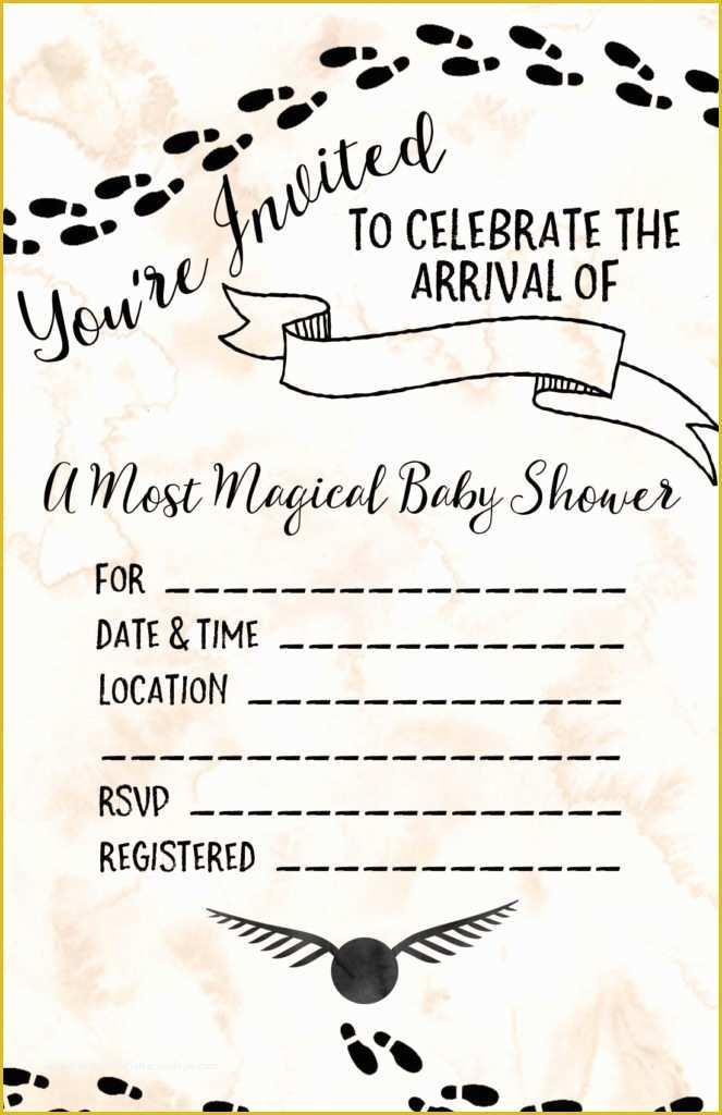 Harry Potter Invitation Template Free Of Harry Potter Baby Shower Ideas &amp; Free Printables Our