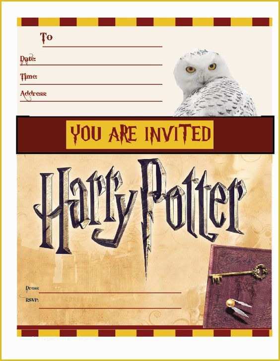 Harry Potter Invitation Template Free Of Harry Potter Invitations